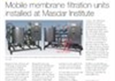 Mobile Membrane Filtration Units Installed at Masdar Institute